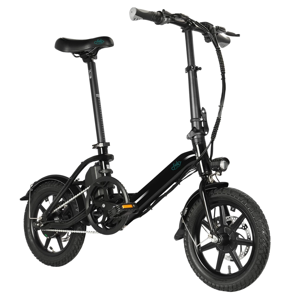 FIIDO D3 Pro Folding Electric Moped Bike 14 Inch City Bicycle Commuter Bike Max 25km/h Three Riding Modes 7.5Ah Lithium Battery Aluminium Alloy Body - Black 4 FIIDO D3 Pro Folding Electric Moped Bike 14 Inch City Bicycle Commuter Bike Max 25km/h Three Riding Modes 7.5Ah Lithium Battery Aluminium Alloy Body - Black - Image 2
