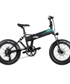 FIIDO M1 Pro Folding Electric Mountain Bike 20" Wheels 4 Inch Fat Wide Tires 500W Motor Shimano 7 Speed Derailleur 12.8Ah Lithium Battery Max Speed 40km/h Three Riding Modes Dual Disc Brake LCD Display 130KM Mileage Range - Black
