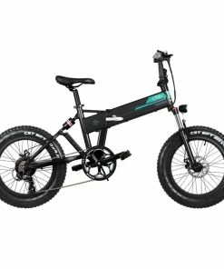 FIIDO M1 Pro Folding Electric Mountain Bike 20" Wheels 4 Inch Fat Wide Tires 500W Motor Shimano 7 Speed Derailleur 12.8Ah Lithium Battery Max Speed 40km/h Three Riding Modes Dual Disc Brake LCD Display 130KM Mileage Range - Black
