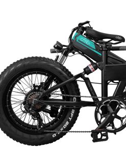 FIIDO M1 Pro Folding Electric Mountain Bike 20" Wheels 4 Inch Fat Wide Tires 500W Motor Shimano 7 Speed Derailleur 12.8Ah Lithium Battery Max Speed 40km/h Three Riding Modes Dual Disc Brake LCD Display 130KM Mileage Range - Black -rockbros-shop fiido m1 folding electric moped bike max 24km h black 20191122104048976 2