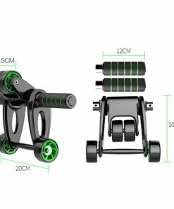 Folding Abdominal Wheel Home Fitness Equipment With Ergonomically Designed Handle - Black -rockbros-shop folding abdominal wheel home fitness equipment 1571994336056