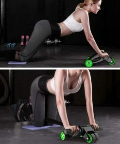 Folding Abdominal Wheel Home Fitness Equipment With Ergonomically Designed Handle - Black -rockbros-shop folding abdominal wheel home fitness equipment 1571994336613