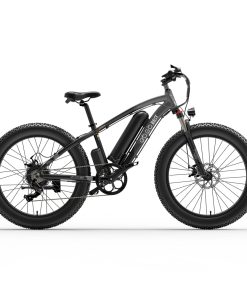 GOGOBEST GF600 Electric Bike 48V 13Ah Battery 1000W Motor 26x4.0 Inch Fat Tire Aluminum Alloy Frame Shimano 7-speed Shift Max Speed 40km/h 110KM Power-assisted Mileage Range LCD Display IP54 Waterproof - Black Grey