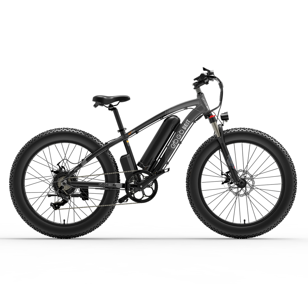 GOGOBEST GF600 Electric Bike 48V 13Ah Battery 1000W Motor 26x4.0 inch Fat Tire Aluminum Alloy Frame Shimano 7-speed Shift Max Speed 40km/h 110KM Power-assisted mileage Range LCD Display IP54 Waterproof - Black Grey GOGOBEST GF600 Electric Bike 48V 13Ah Battery 1000W Motor 26x4.0 Inch Fat Tire Aluminum Alloy Frame Shimano 7-speed Shift Max Speed 40km/h 110KM Power-assisted Mileage Range LCD Display IP54 Waterproof - Black Grey -rockbros-shop gogobest gf600 electric bike 26x4 0 inch 13ah 1000w black grey 1631789189334