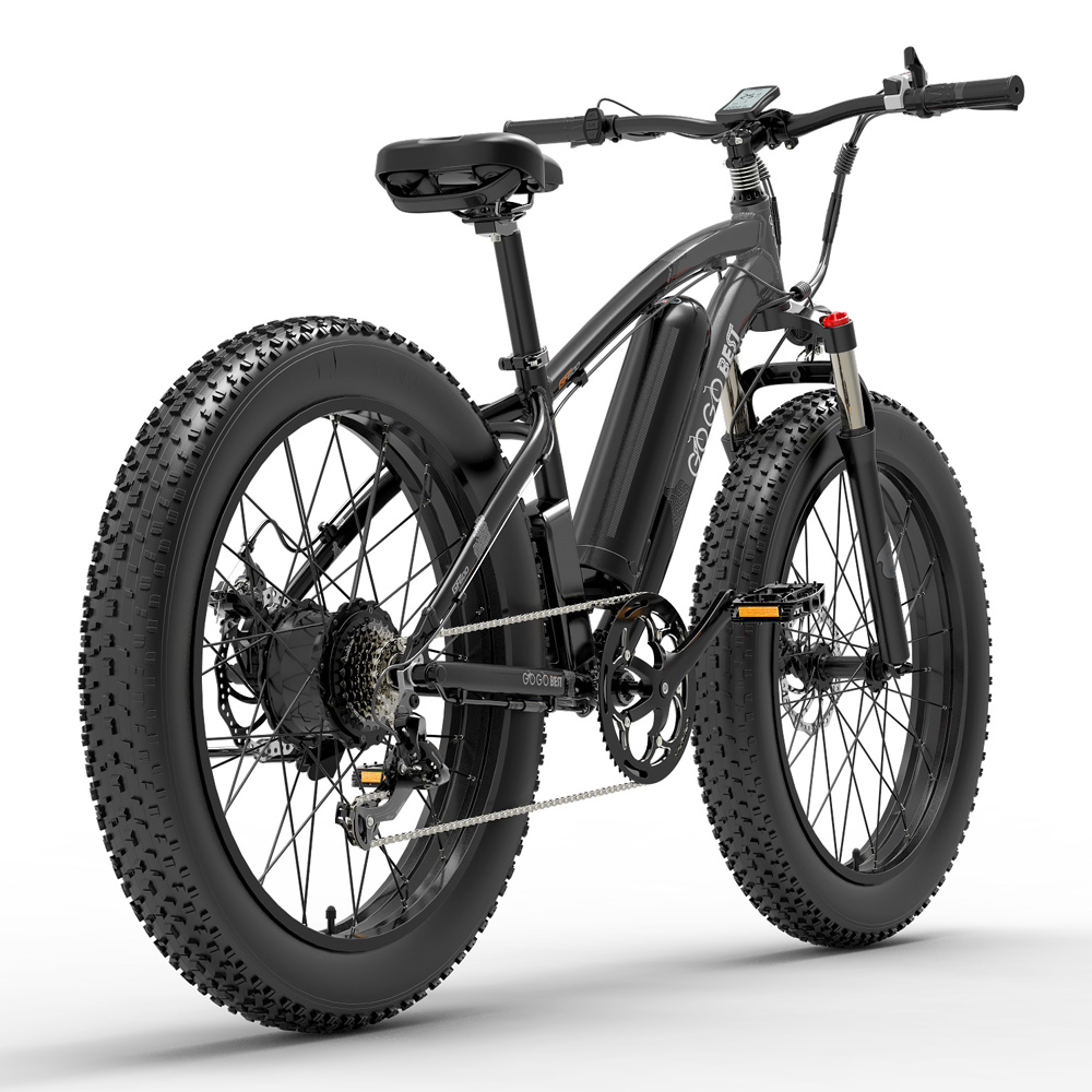 GOGOBEST GF600 Electric Bike 48V 13Ah Battery 1000W Motor 26x4.0 inch Fat Tire Aluminum Alloy Frame Shimano 7-speed Shift Max Speed 40km/h 110KM Power-assisted mileage Range LCD Display IP54 Waterproof - Black Grey GOGOBEST GF600 Electric Bike 48V 13Ah Battery 1000W Motor 26x4.0 Inch Fat Tire Aluminum Alloy Frame Shimano 7-speed Shift Max Speed 40km/h 110KM Power-assisted Mileage Range LCD Display IP54 Waterproof - Black Grey -rockbros-shop gogobest gf600 electric bike 26x4 0 inch 13ah 1000w black grey 1631789189352
