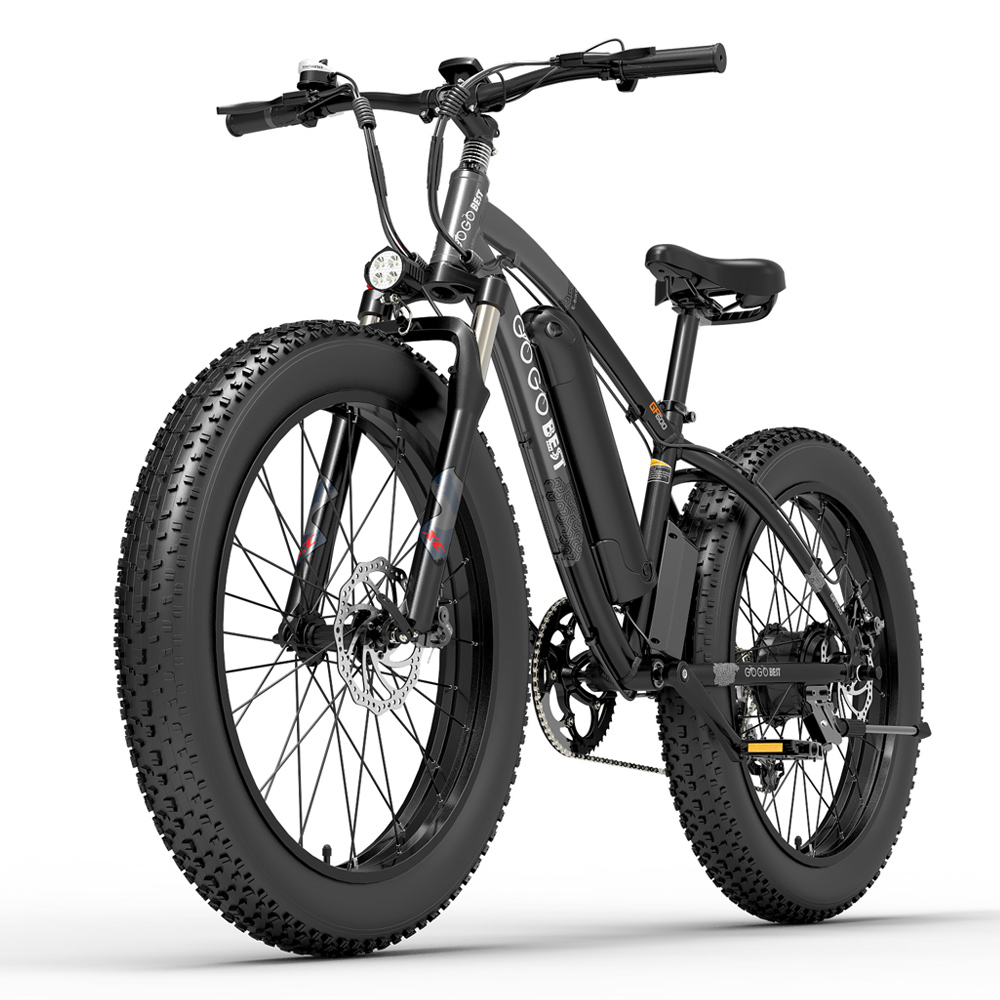 GOGOBEST GF600 Electric Bike 48V 13Ah Battery 1000W Motor 26x4.0 inch Fat Tire Aluminum Alloy Frame Shimano 7-speed Shift Max Speed 40km/h 110KM Power-assisted mileage Range LCD Display IP54 Waterproof - Black Grey GOGOBEST GF600 Electric Bike 48V 13Ah Battery 1000W Motor 26x4.0 Inch Fat Tire Aluminum Alloy Frame Shimano 7-speed Shift Max Speed 40km/h 110KM Power-assisted Mileage Range LCD Display IP54 Waterproof - Black Grey -rockbros-shop gogobest gf600 electric bike 26x4 0 inch 13ah 1000w black grey 1631789189545