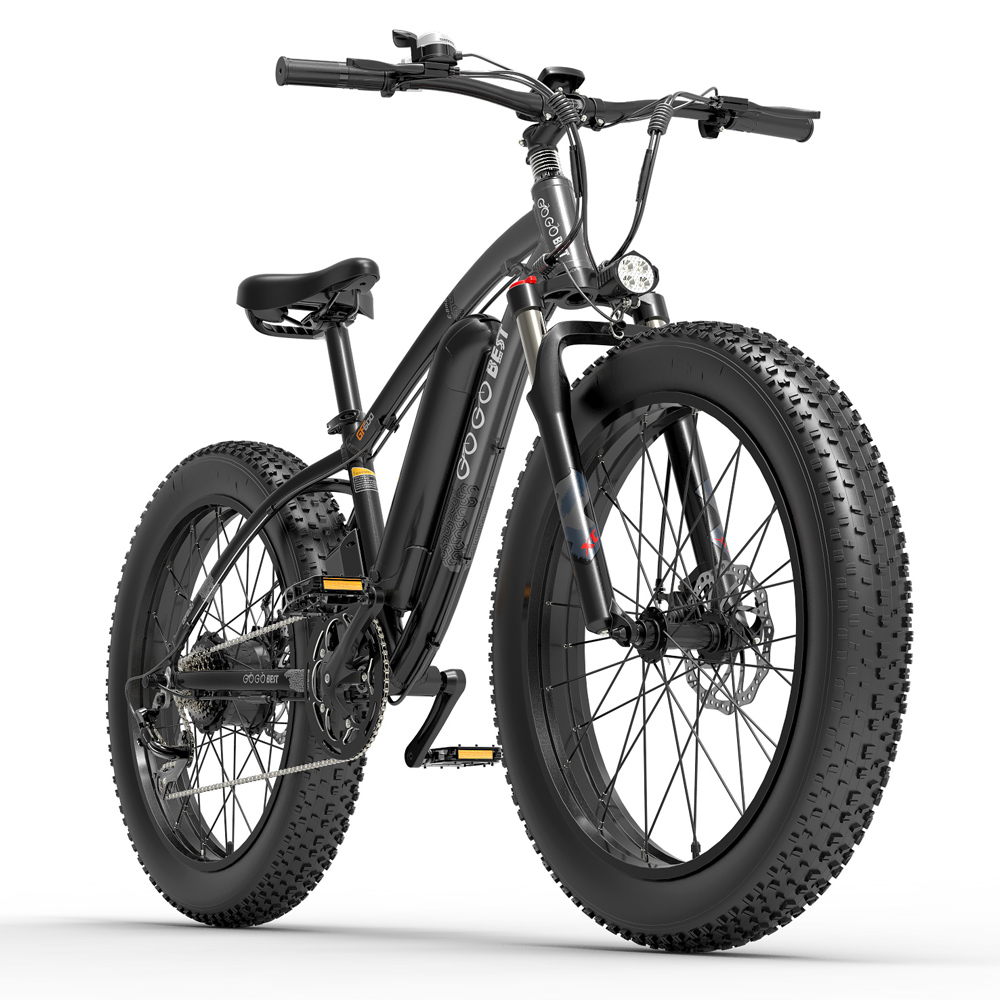 GOGOBEST GF600 Electric Bike 48V 13Ah Battery 1000W Motor 26x4.0 inch Fat Tire Aluminum Alloy Frame Shimano 7-speed Shift Max Speed 40km/h 110KM Power-assisted mileage Range LCD Display IP54 Waterproof - Black Grey GOGOBEST GF600 Electric Bike 48V 13Ah Battery 1000W Motor 26x4.0 Inch Fat Tire Aluminum Alloy Frame Shimano 7-speed Shift Max Speed 40km/h 110KM Power-assisted Mileage Range LCD Display IP54 Waterproof - Black Grey -rockbros-shop gogobest gf600 electric bike 26x4 0 inch 13ah 1000w black grey 1631789189566