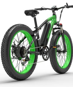 GOGOBEST GF600 Electric Bike 48V 13Ah Battery 1000W Motor 26x4.0 Inch Fat Tire Aluminum Alloy Frame Shimano 7-speed Shift Max Speed 40km/h 110KM Power-assisted Mileage Range LCD Display IP54 Waterproof - Black Green -rockbros-shop gogobest gf600 electric bike 26x4 0 inch 13ah 1000w black grey 1631789268236