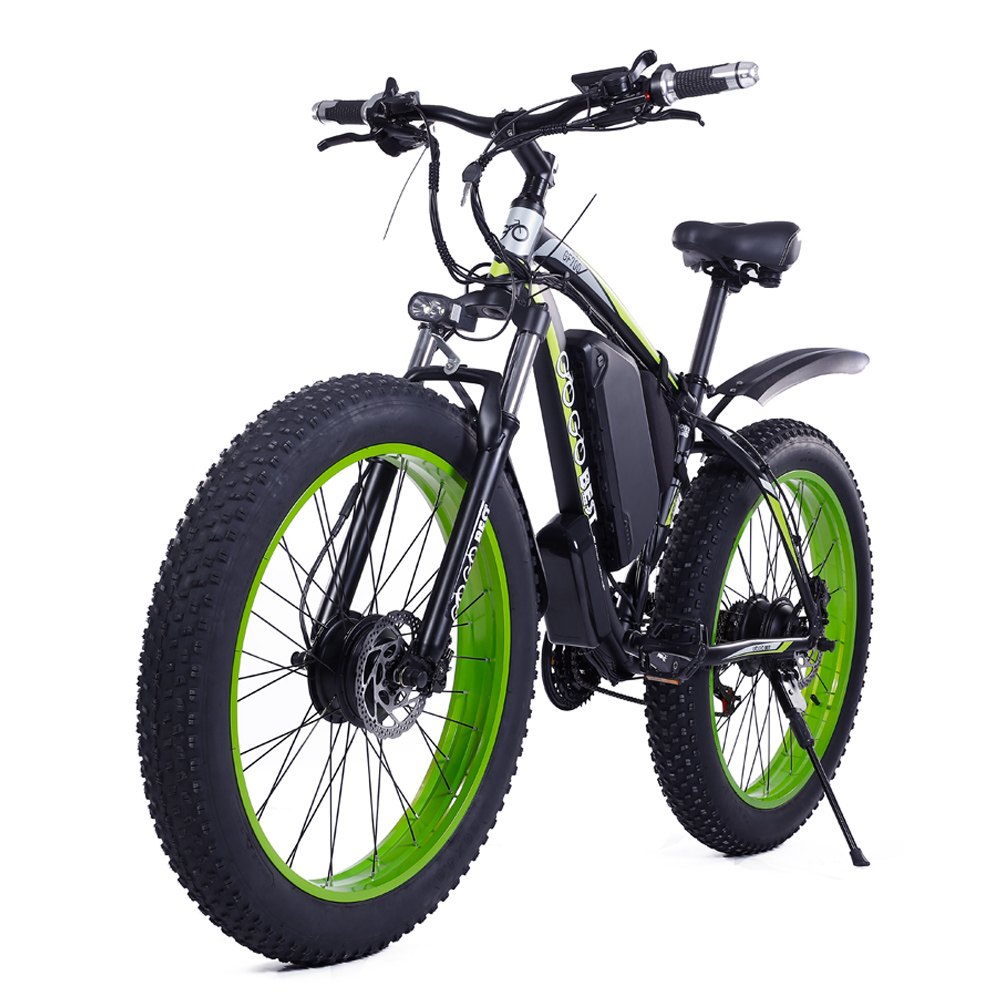 GOGOBEST GF700 26*4.0 Inch Fat Tire Electric Mountain Bike 48V 17.5Ah Battery 2*500W Dual Motor Max Speed 50Km/h 70KM Power-Assisted Range Max Load 200KG IP54 Waterproof Hydraulic Disc Brake MTB Bike 6061 Aluminum Alloy Frame - Black Green GOGOBEST GF700 26*4.0 Inch Fat Tire Electric Mountain Bike 48V 17.5Ah Battery 2*500W Dual Motor Max Speed 50Km/h 70KM Power-Assisted Range Max Load 200KG IP54 Waterproof Hydraulic Disc Brake MTB Bike 6061 Aluminum Alloy Frame - Black Green -rockbros-shop gogobest gf700 26 4 0 fat tire electric mountain bike black red 1636464367111