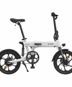HIMO Z16 MAX Folding Electric Bicycle 16 Inch 250W Hall Brushless DC Motor Dual Disc Brake Up To 80km Range Max Speed 25km/h 10Ah Battery IPX7 Waterproof Smart Display - White