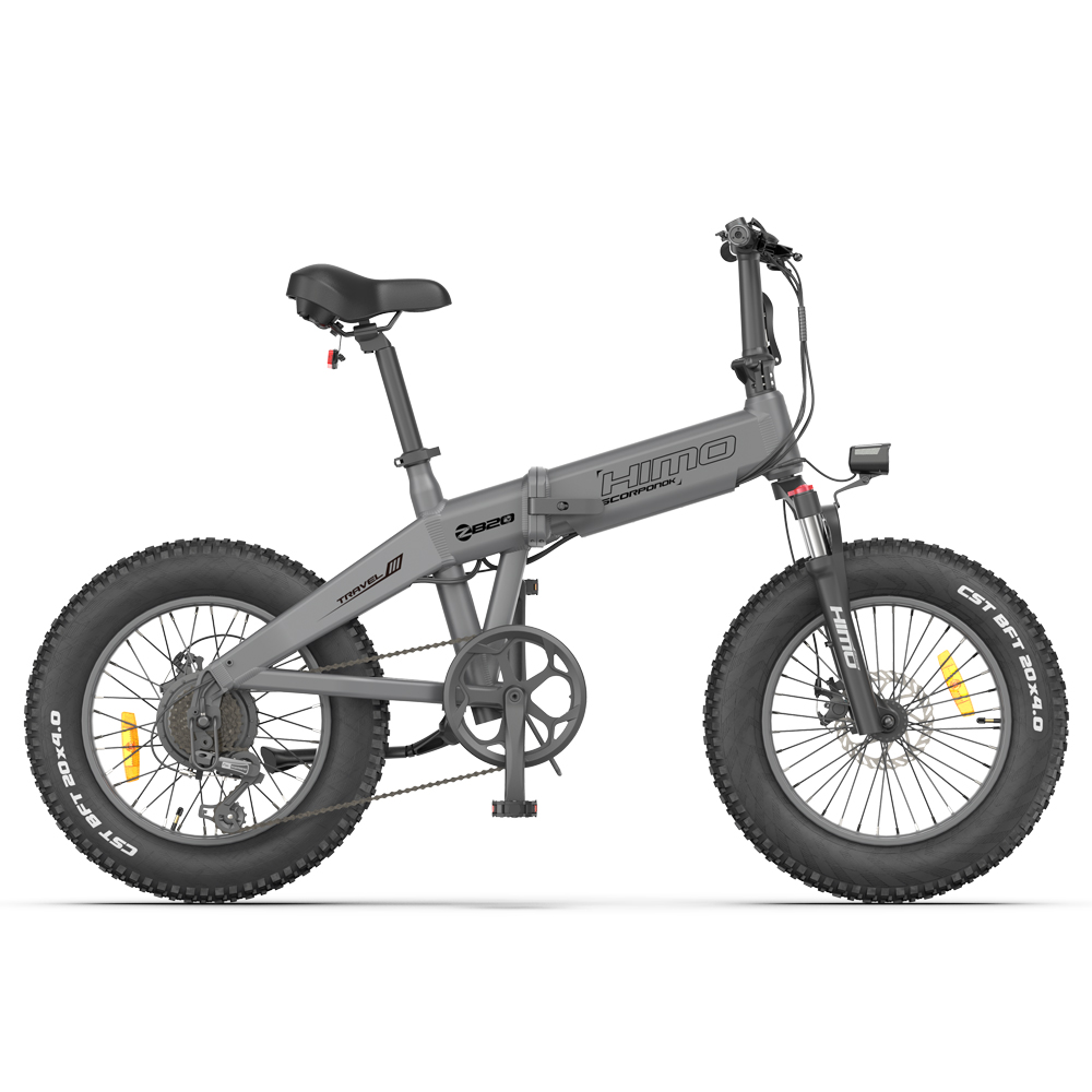 HIMO ZB20 MAX Global version Folding Electric Mountain Bike 20" Wheels 4 Inch Fat Wide Tires 250W Motor Shimano 6 Speeds Derailleur 48V 10Ah Detachable Lithium Battery Dual Disc Brake Hydraulic Shock Folk LCD Display Up to 80km - Grey HIMO ZB20 MAX Global Version Folding Electric Mountain Bike 20" Wheels 4 Inch Fat Wide Tires 250W Motor Shimano 6 Speeds Derailleur 48V 10Ah Detachable Lithium Battery Dual Disc Brake Hydraulic Shock Folk LCD Display Up To 80km - Grey -rockbros-shop himo zb20 20inches electric bicycle folding design 1635933224753