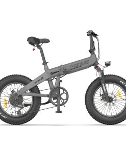 HIMO ZB20 MAX Global Version Folding Electric Mountain Bike 20" Wheels 4 Inch Fat Wide Tires 250W Motor Shimano 6 Speeds Derailleur 48V 10Ah Detachable Lithium Battery Dual Disc Brake Hydraulic Shock Folk LCD Display Up To 80km - Grey