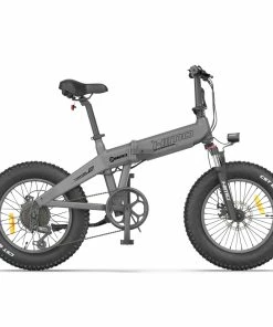 HIMO ZB20 MAX Global Version Folding Electric Mountain Bike 20" Wheels 4 Inch Fat Wide Tires 250W Motor Shimano 6 Speeds Derailleur 48V 10Ah Detachable Lithium Battery Dual Disc Brake Hydraulic Shock Folk LCD Display Up To 80km - Grey