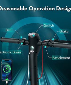 IScooter M5pro Electric Scooter 8.5'' Honeycomb Tire 350W Motor 7.8Ah Battery For 35km Range Front And Rear Shock Absorbers -rockbros-shop iScooter M5pro Electric Scooter 8 5 Honeycomb Tire 518823 3