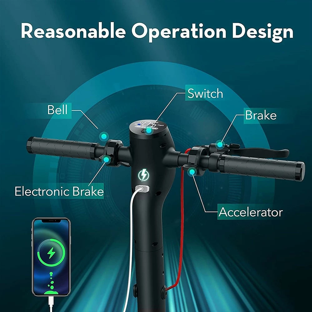 IScooter M5pro Electric Scooter 8.5'' Honeycomb Tire 350W Motor 7.8Ah Battery For 35km Range Front And Rear Shock Absorbers 6 IScooter M5pro Electric Scooter 8.5'' Honeycomb Tire 350W Motor 7.8Ah Battery For 35km Range Front And Rear Shock Absorbers - Image 4