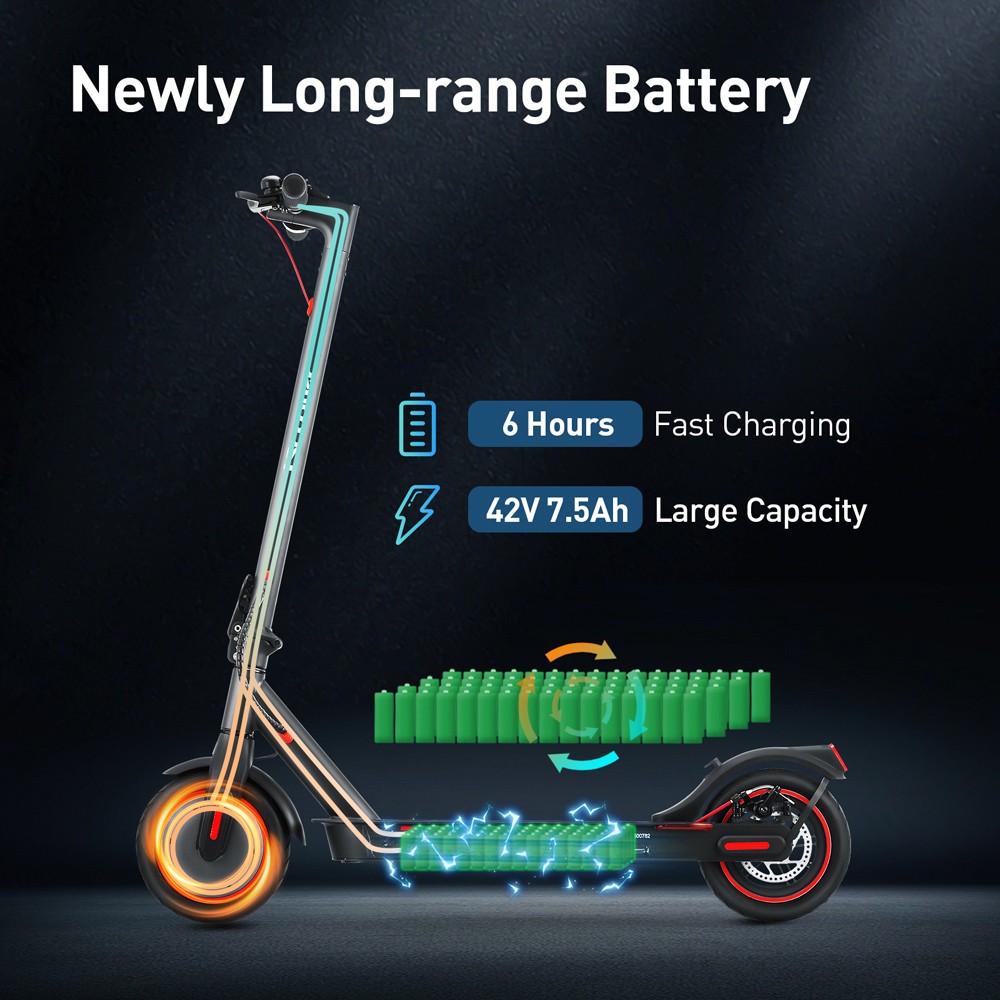 iScooter i9 Folding Electric Scooter 8.5 Inch Pneumatic Tire 350W Motor 7.5Ah Battery 30km/h Max Speed APP Control Black IScooter I9 Folding Electric Scooter 8.5 Inch Pneumatic Tire 350W Motor 7.5Ah Battery 30km/h Max Speed APP Control Black -rockbros-shop iScooter i9 Electric Scooter 7 5Ah Battery 350W Motor 507638 5
