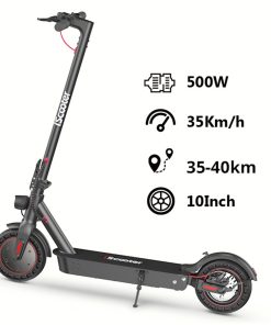 IScooter I9 Max Electric Scooter 10 Inch 500W Motor 10Ah Battery 35Km/h Max Speed 35-40km Range 120KG Max Load APP Control - Black -rockbros-shop iScooter i9 Max Electric Scooter 515198 2