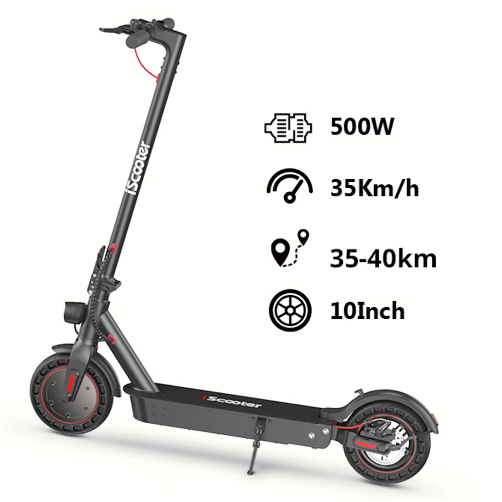 IScooter I9 Max Electric Scooter 10 Inch 500W Motor 10Ah Battery 35Km/h Max Speed 35-40km Range 120KG Max Load APP Control - Black 5 IScooter I9 Max Electric Scooter 10 Inch 500W Motor 10Ah Battery 35Km/h Max Speed 35-40km Range 120KG Max Load APP Control - Black - Image 3