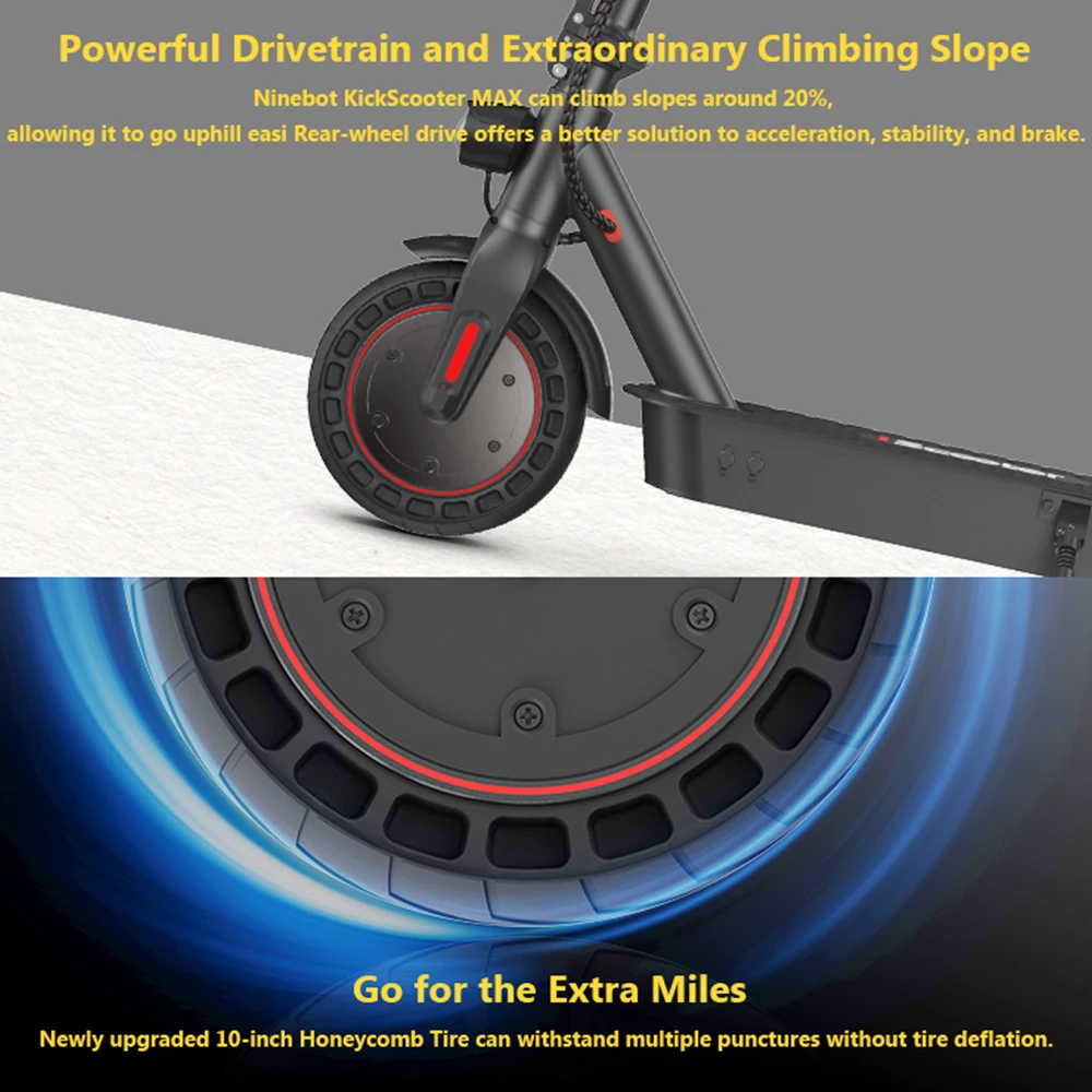 IScooter I9 Max Electric Scooter 10 Inch 500W Motor 10Ah Battery 35Km/h Max Speed 35-40km Range 120KG Max Load APP Control - Black 7 IScooter I9 Max Electric Scooter 10 Inch 500W Motor 10Ah Battery 35Km/h Max Speed 35-40km Range 120KG Max Load APP Control - Black - Image 5