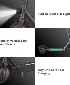 IScooter I9 Max Electric Scooter 10 Inch 500W Motor 10Ah Battery 35Km/h Max Speed 35-40km Range 120KG Max Load APP Control - Black -rockbros-shop iScooter i9 Max Electric Scooter 515198 5