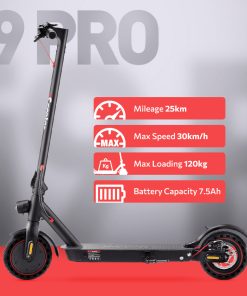IScooter I9 Pro Folding Electric Scooter 8.5 Inch Honeycomb Tire 350W Motor 7.5Ah Battery 30km/h Max Speed Black 3 IScooter I9 Pro Folding Electric Scooter 8.5 Inch Honeycomb Tire 350W Motor 7.5Ah Battery 30km/h Max Speed Black -rockbros-shop iScooter i9 Pro Electric Scooter 7 5Ah Battery 350W Motor 507639 1