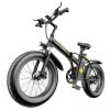 JANOBIKE E20 Fat Tire Electric Folding Mountain Bike 1000W Brushless Motor Aluminum Alloy Frame 7 Speed Gears 40km/h Removable Panasonic 48V 12.8Ah Battery Up To 50km Range 20" X 4.0 Snow Tire XOD Hydraulic Brake Smart Meter - Black 1 JANOBIKE E20 Fat Tire Electric Folding Mountain Bike 1000W Brushless Motor Aluminum Alloy Frame 7 Speed Gears 40km/h Removable Panasonic 48V 12.8Ah Battery Up To 50km Range 20" X 4.0 Snow Tire XOD Hydraulic Brake Smart Meter - Black -rockbros-shop janobike e20 folding electric mountain bike 1000w motor black 73515d 1656135199658