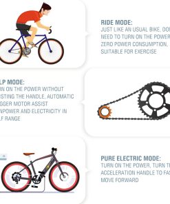 JANOBIKE H20 Electric Bicycle 48V 1000W Motor 9.6Ah Battery 20*4 Inch Tire Snow, Mountain, City Bike - Black -rockbros-shop janobike h20 electric bicycle 48v 1000w motor 9 6ah battery black fa2cbd 1653706425778