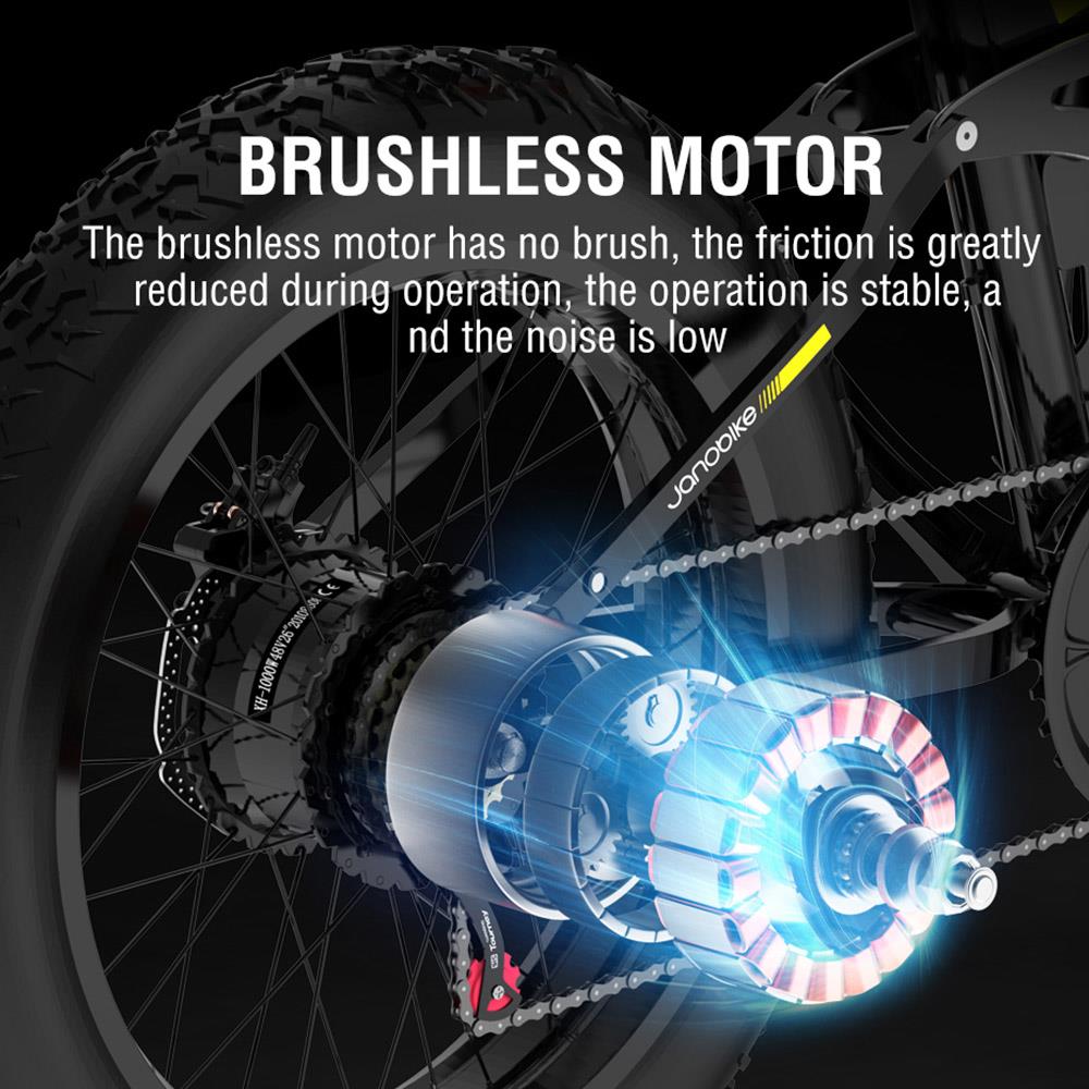 JANOBIKE H26 Electric Bicycle 48V 1000W Motor 12.8Ah Battery 26 Inch Fat Tire Snow, Mountain, City Bike - Black JANOBIKE H26 Electric Bicycle 48V 1000W Motor 12.8Ah Battery 26 Inch Fat Tire Snow, Mountain, City Bike - Black -rockbros-shop janobike h26 electric bicycle 48v 1000w motor 12 8ah battery black 14bf98 1653706514800