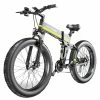 JANOBIKE H26 Electric Bicycle 48V 1000W Motor 12.8Ah Battery 26 Inch Fat Tire Snow, Mountain, City Bike - Black -rockbros-shop janobike h26 electric bicycle 48v 1000w motor 12 8ah battery black a21c1c 1653706514800