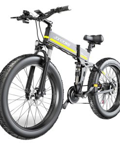 JANOBIKE H26 Electric Bicycle 48V 1000W Motor 12.8Ah Battery 26 Inch Fat Tire Snow, Mountain, City Bike - Black