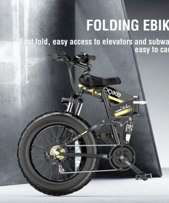 JANOBIKE H26 Electric Bicycle 48V 1000W Motor 12.8Ah Battery 26 Inch Fat Tire Snow, Mountain, City Bike - Black 4 JANOBIKE H26 Electric Bicycle 48V 1000W Motor 12.8Ah Battery 26 Inch Fat Tire Snow, Mountain, City Bike - Black -rockbros-shop janobike h26 electric bicycle 48v 1000w motor 12 8ah battery black da4e5d 1653706514800