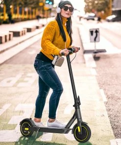 HappyRun HR365 MAX Folding Electric Scooter 10 Inch Honeycomb Tire 7.8Ah Battery 350W Brushless Motor 25km/h Max Speed Up To 26KM Range Electronic + Disc Brake - Black -rockbros-shop janobike t10 folding electric scooter 23ah 1000w x2 motor black 1629949300091