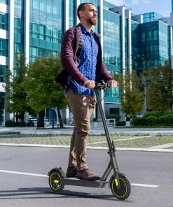 HappyRun HR365 MAX Folding Electric Scooter 10 Inch Honeycomb Tire 10.4Ah Battery 350W Brushless Motor 25km/h Max Speed Up To 35KM Range Electronic + Disc Brake - Black -rockbros-shop janobike t10 folding electric scooter 23ah 1000w x2 motor black 1629949300247 1