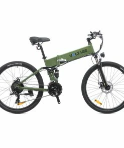 KAISDA K1-V Electric Bike 26 Inch Foldable Mountain Bike 250W Motor 25Km/h Max Speed 36V 10.4Ah Battery 70KM Max Range 120KG Max Load - Army Green -rockbros-shop kaisda k1 v electric bike 26 inch mountain bike army green ff9790 1658145848612