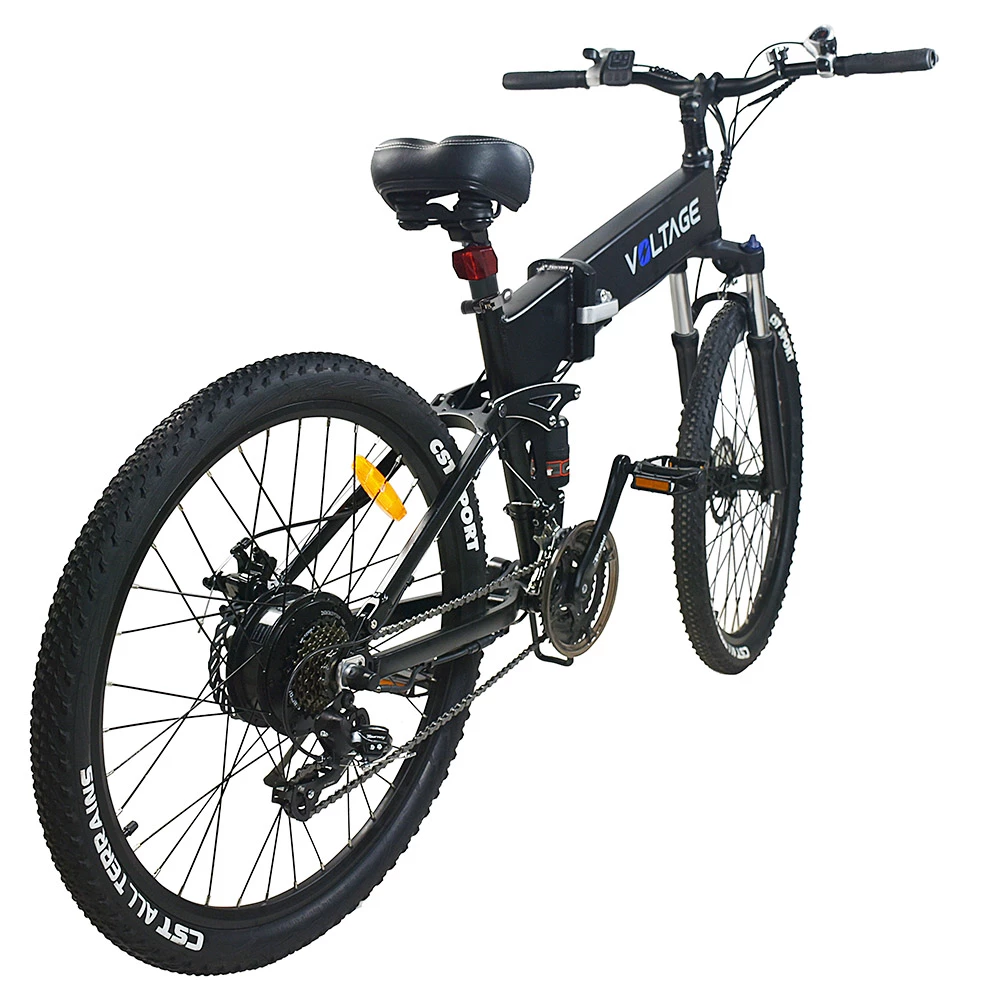 KAISDA K1-V Electric Bike 26 Inch Foldable Mountain Bike 250W Motor 25Km/h Max Speed 36V 10.4Ah Battery 70KM Max Range 120KG Max Load - Black 4 KAISDA K1-V Electric Bike 26 Inch Foldable Mountain Bike 250W Motor 25Km/h Max Speed 36V 10.4Ah Battery 70KM Max Range 120KG Max Load - Black - Image 2