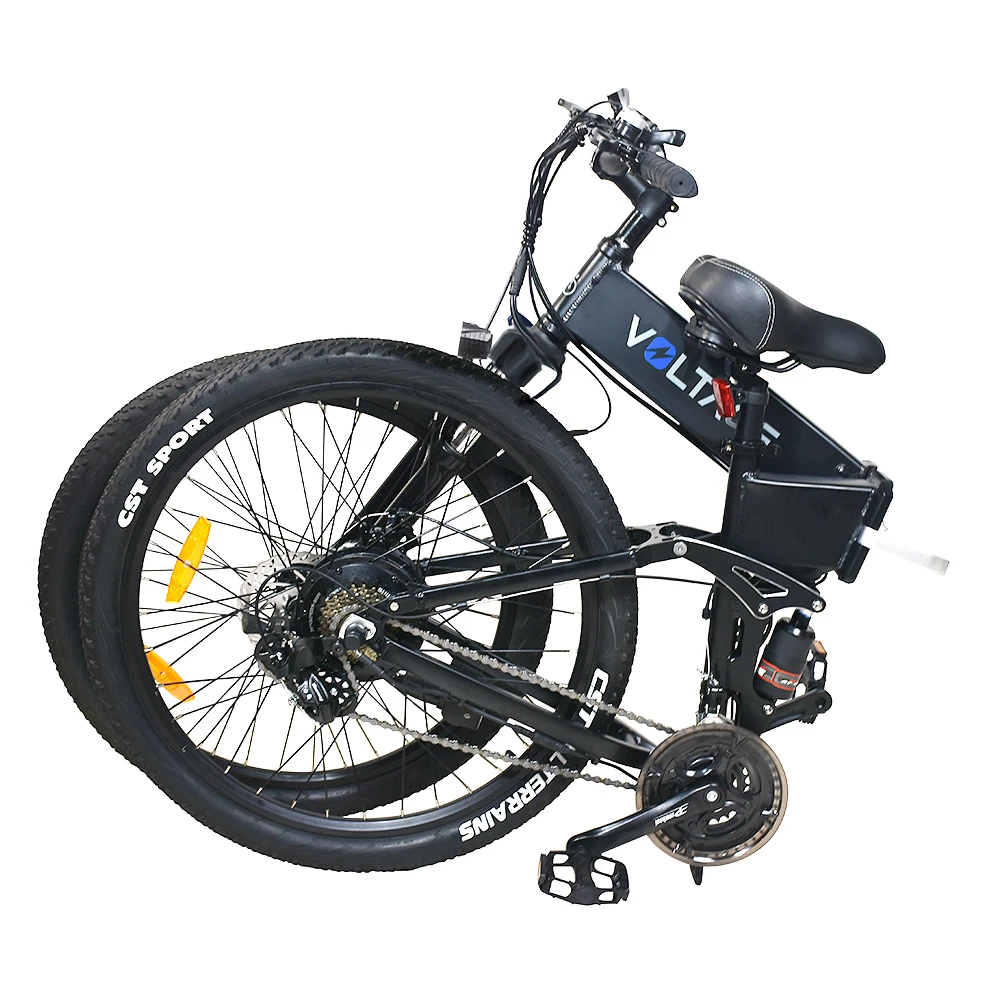 KAISDA K1-V Electric Bike 26 Inch Foldable Mountain Bike 250W Motor 25Km/h Max Speed 36V 10.4Ah Battery 70KM Max Range 120KG Max Load - Black 7 KAISDA K1-V Electric Bike 26 Inch Foldable Mountain Bike 250W Motor 25Km/h Max Speed 36V 10.4Ah Battery 70KM Max Range 120KG Max Load - Black - Image 5