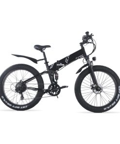 KAISDA K3 26*4.0 Inch Fat Tire Off-road Folding Electric Moped Folding Bike Mountain Bicycle 500W Motor SHIMANO 7-Speeds Derailleur LCD Display 10Ah Battery Max Speed 32km/h Aluminum Alloy Frame - Black