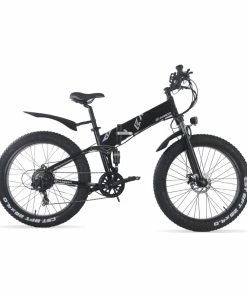 KAISDA K3 26*4.0 Inch Fat Tire Off-road Folding Electric Moped Folding Bike Mountain Bicycle 500W Motor SHIMANO 7-Speeds Derailleur LCD Display 10Ah Battery Max Speed 32km/h Aluminum Alloy Frame - Black