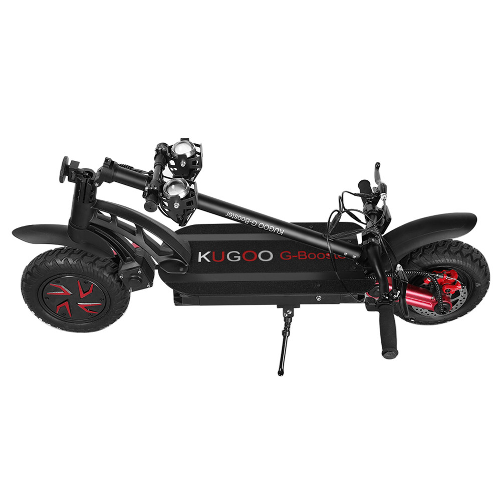 KUGOO G-Booster Folding Electric Scooter 10 Inch Tires 2*800W Dual Motors 3 Speed Modes Max 55Km/h Speed 48V 23AH Battery for 85KM Range Max Load 120KG Dual Disc Brakes with Seat - Black KUGOO G-Booster Folding Electric Scooter 10 Inch Tires 2*800W Dual Motors 3 Speed Modes Max 55Km/h Speed 48V 23AH Battery For 85KM Range Max Load 120KG Dual Disc Brakes With Seat - Black -rockbros-shop kugoo g booster electric scooter black 20191121074229342