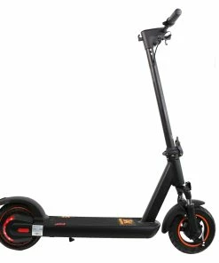 KugooKirin M3 Folding Electric Scooter 10" Tire 500W Motor Max Speed 40km/h Max 40km Range 13Ah Battery BMS LCD Display Front Drum Brake Rear E-Brake LED Light Support NFC Card Built-in 4-Digit Combination Chain Lock - Black