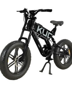 KUGOO T01 Electric Bicycle 48V 500W Motor 13Ah Battery 20*4.0 Inch Fat Tires 38Km/h Max Speed Shimano 7-Speed Gears Hydraulic Brakes 50-65KM Mileage 150KG Load Electric Mountain Bike - Black