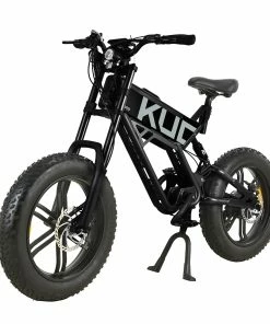 KUGOO T01 Electric Bicycle 48V 500W Motor 13Ah Battery 20*4.0 Inch Fat Tires 38Km/h Max Speed Shimano 7-Speed Gears Hydraulic Brakes 50-65KM Mileage 150KG Load Electric Mountain Bike - Black