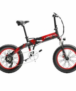 LANKELEISI X2000 PLUS Moped Electric Bike Folding Bike 12.8Ah 48V 1000W 40km/h Max Speed Max Load 150kg - Red