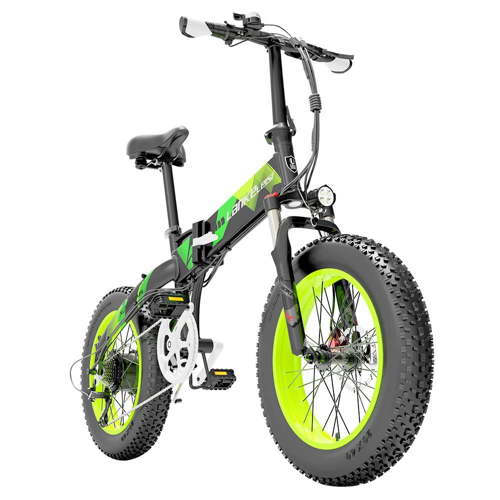 LANKELEISI X2000 PLUS Moped Electric Bike Folding Bike 12.8Ah 48V 1000W 40km/h Max Speed Max Load 150kg - Green 3 LANKELEISI X2000 PLUS Moped Electric Bike Folding Bike 12.8Ah 48V 1000W 40km/h Max Speed Max Load 150kg - Green