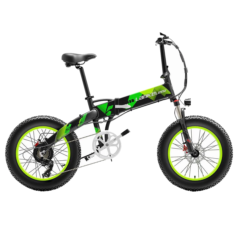 LANKELEISI X2000 PLUS Moped Electric Bike Folding Bike 12.8Ah 48V 1000W 40km/h Max Speed Max Load 150kg - Green 7 LANKELEISI X2000 PLUS Moped Electric Bike Folding Bike 12.8Ah 48V 1000W 40km/h Max Speed Max Load 150kg - Green - Image 5