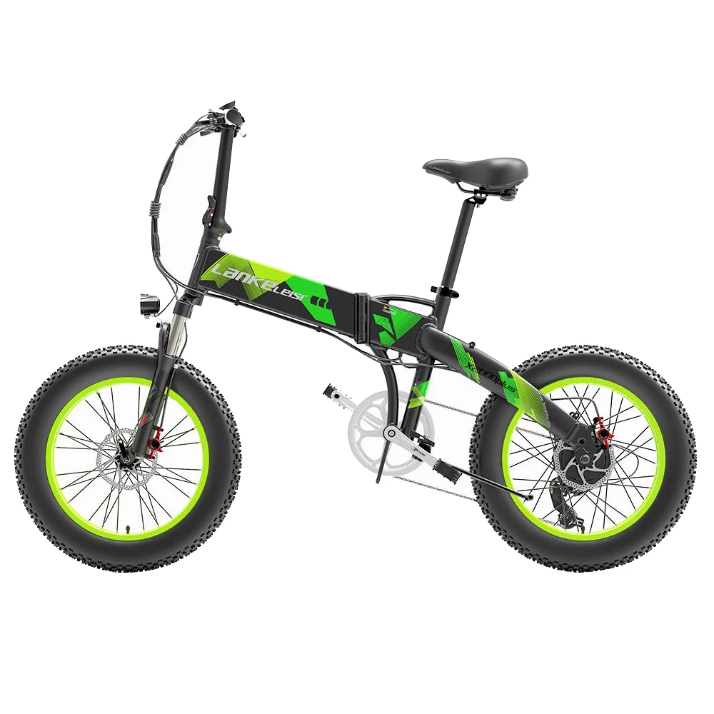 LANKELEISI X2000 PLUS Moped Electric Bike Folding Bike 12.8Ah 48V 1000W 40km/h Max Speed Max Load 150kg - Green 6 LANKELEISI X2000 PLUS Moped Electric Bike Folding Bike 12.8Ah 48V 1000W 40km/h Max Speed Max Load 150kg - Green - Image 4