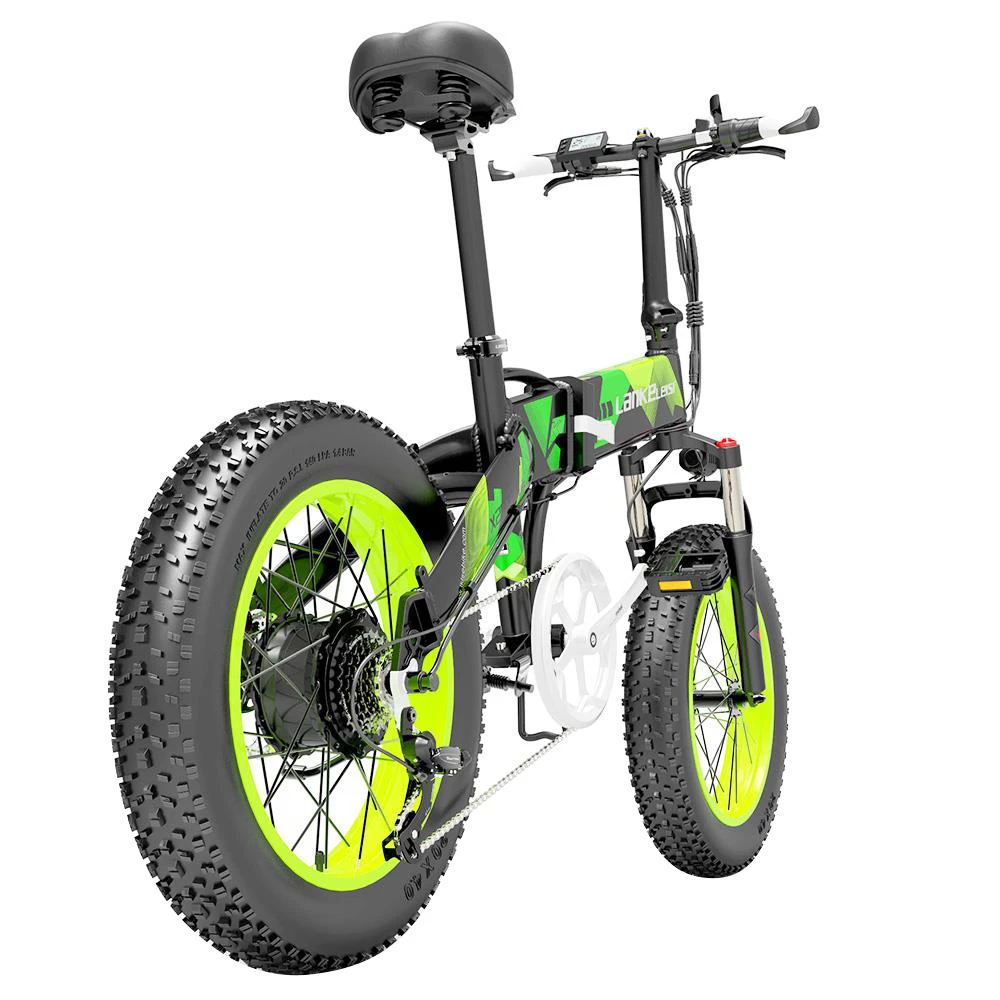 LANKELEISI X2000 PLUS Moped Electric Bike Folding Bike 12.8Ah 48V 1000W 40km/h Max Speed Max Load 150kg - Green 8 LANKELEISI X2000 PLUS Moped Electric Bike Folding Bike 12.8Ah 48V 1000W 40km/h Max Speed Max Load 150kg - Green - Image 6