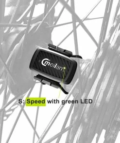 Meilan C1 Bicycle Speed & Cadence Sensor BT4.0 / ANT+ Wireless Connect With LED Light - Black -rockbros-shop meilan c1 bicycle speed and cadence sensor black 1574132357126