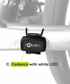 Meilan C1 Bicycle Speed & Cadence Sensor BT4.0 / ANT+ Wireless Connect With LED Light - Black -rockbros-shop meilan c1 bicycle speed and cadence sensor black 1574132357430