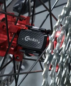 Meilan C1 Bicycle Speed & Cadence Sensor BT4.0 / ANT+ Wireless Connect With LED Light - Black -rockbros-shop meilan c1 bicycle speed and cadence sensor black 1574132357731